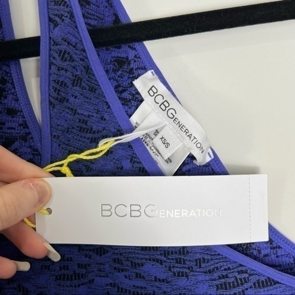 BCBG womens blue one shoulder bodycon dress size XS/S - Picture 7 of 12